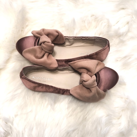 NWOB Kenneth Cole Pauline Satin Rose Ballet Flats - Picture 7 of 8